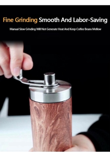 Pazly Taşınabilir Kahve Değirmeni El Manuel - Paslanmaz Çelik Kahve Ve Baharat Öğütücü Gümüş, Pratik Kahve Ve Baharat Çözümü Gümüş