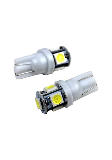 Led Ampul Dipsiz T10-5smd Beyaz 2'li Set 24v