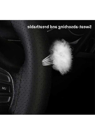 Novahub Kırmızı 38cm Direksiyon Kılıfı: Katlanabilir, Rahat Tutuşlu, Dekoratif, Mikrofiber Sahte Deri Kırmızı