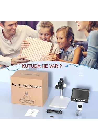 Dijital Mikroskop 1080p Lcd Ekran Usb Hd Mikroskop 50x-1000x
