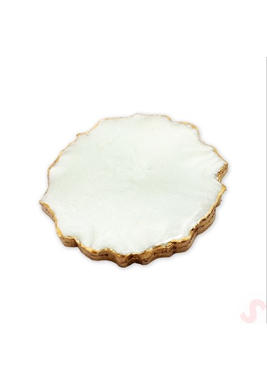 Kutulu Ve Süslü 6,50 Cm Epoksi Magnet, Altın - 10 Adet Altın