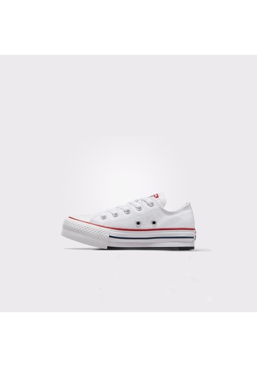 Converse Chuck Taylor All Star Eva Lift Canvas Platform Çocuk Beyaz Sneaker Düz 372862c Beyaz