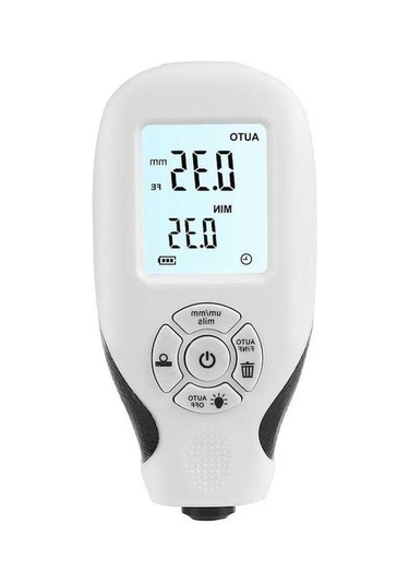 Moly Abs Malzeme Beyaz Cila Kalınlık Ölçer 0-2000μm Lcd Ekran 3%+1μm Hassasiyet