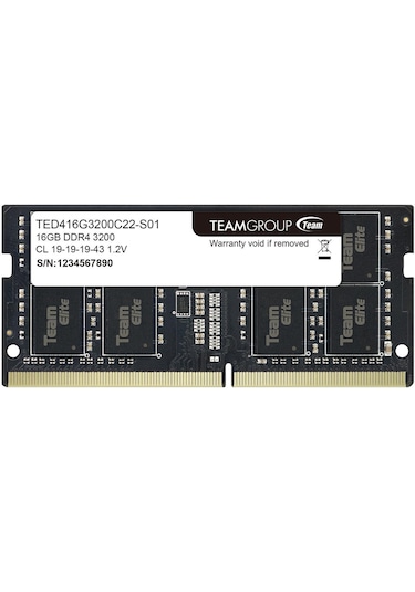 Team Elite TED416G3200C22-S01 16 GB DDR4 3200 MHz CL22 Notebook Ram