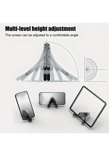 Tongxida Mini Alüminyum Katlanır Masa Tutucu, T1 Evrensel, Taşınabilir, Black, Boyutlu -