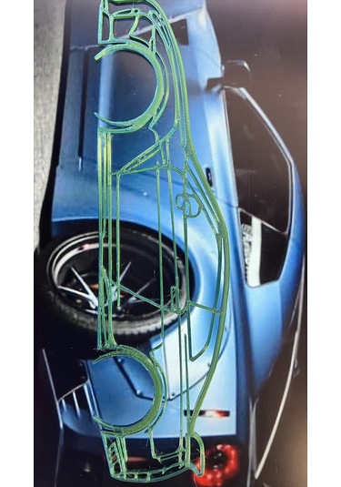 Nissan Gtr Silüetli Dekor - 3d Baskı Duvar Süsü 19cm