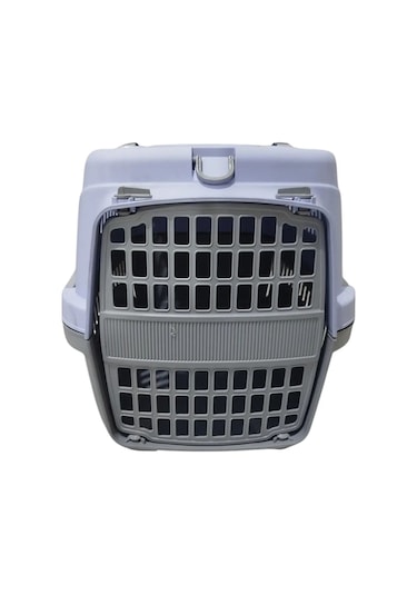 Pribor Hz-100 Kedi Köpek Evcil Hayvan Taşıma Çantası Box Orta Boy Çok Fonksiyonlu Lila Gri