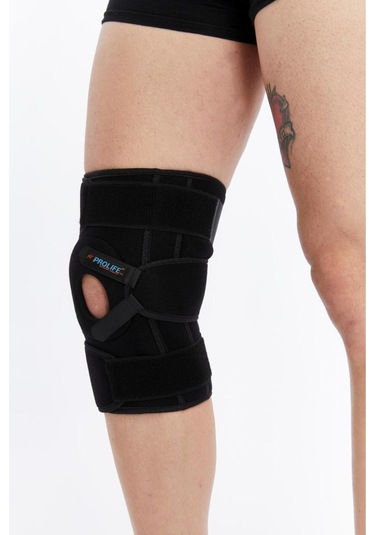 Prolife Ortopedi Patella Menteşe Destekli Dizlik Siyah