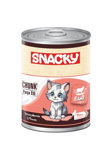 Snacky Kuzu Etli Yavru Kedi Konserve 400 Gr