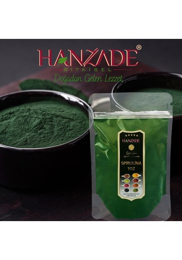 Hanzade Bitkisel Yenilebilir Spirulina Yosun Tozu 25 G