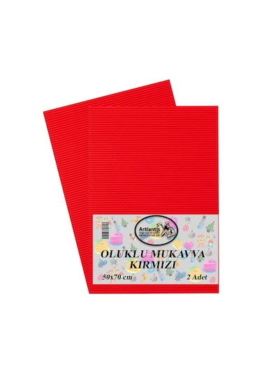 Oluklu Mukavva Renkli 50X70 2 Adet Artlantis Renkli Oluklu Mukavv