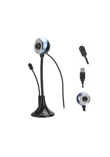 Geeroyoo Usb Webcam 480p Mikrofonlu 360 Derece Döner, Plug & Play, Pc/laptop/ Masaüstü İçin Otomatik Renk Ayarı Ve 1.5m Kablolu