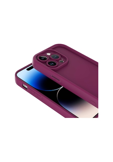 İphone Uyumlu 14 Pro Max Kılıf Kamera Korumalı Klfs Ananas Kapak - Pembe Koyu Pembe Koyu