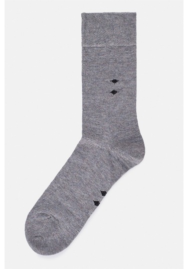 SÜVARİ Gri Düz Çorap