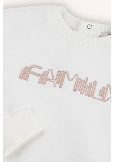 Erkek Çocuk Nakışlı Sweatshirt Ekru 2421bb08030-4975 001 Ekru
