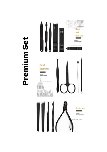 Profesyonel Paslanmaz Çelik El Yüz Ayak Bakımı Keskin Özel Seri Manikür Pedikür Seti 15 Parça