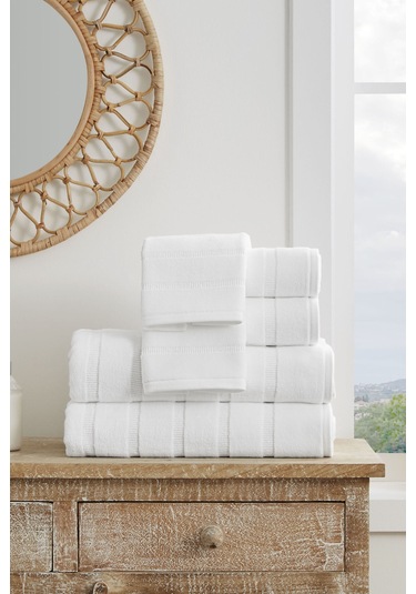 Sadem Organik Stripe Mutfak Ve Kurulama Havlusu 30x50 Cm Beyaz