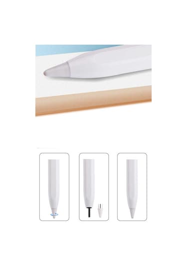 Go Des GD-P1207 Tüm Cihazlar ile Uyumlu Sensitive Stylus Pencil Kapasitif Dokunmatik Kalem - ZORE-260228 Beyaz