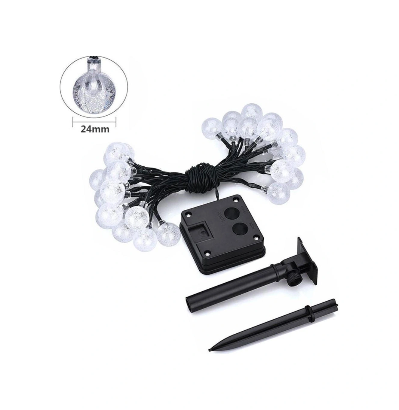 Sge Teknoloji Güneş Enerjili 7 Metre 50 Led Sarı Bahçe Yılbaşı Parti Balkon Süsü Aydınlatma Lambası