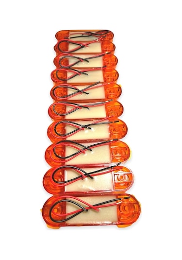 Ahmet Otomotiv 10 Adet Tombul Parmak Led Sarı 12v-24v