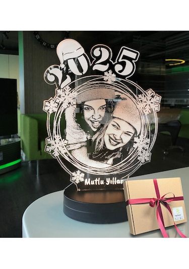 Yılbaşı Hediyesi Kişiye Özel Sarmal Oval 3d Led Gece Lambası