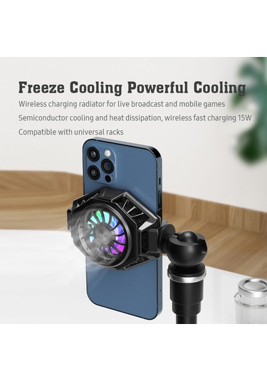 Maiyame Telefon Soğutucu Klip İle Hızlı Kablosuz Şarj - Portatif Fanlı Soğutma, Hafif Ve Sessiz İşlevi