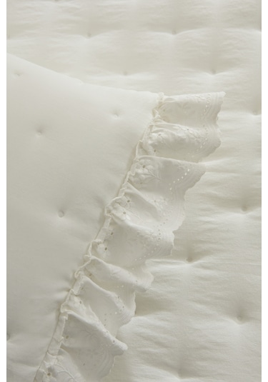 Karaca Home Aurora Çift Kişilik Yatak Örtüsü Seti Beyaz