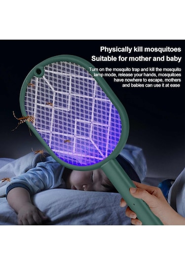 2'si 1 Arada Elektrikli Sineklik Sivrisinek Kovucu Yeşil