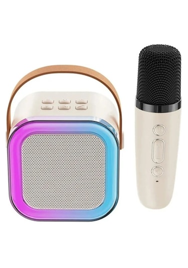 Vothoon KN-15 Kablosuz Mikrofonlu RGB Karaoke Bluetooth Hoparlör