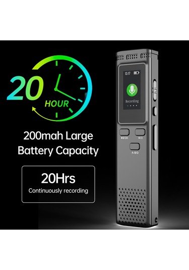 Yaozixa 8gb Ses Kaydedici, Gürültü Azaltma, Mp3 Çalar, 30 Saat Kayıt, Şifre Koruma, Ders Ve Toplantılar İçin Gümüş