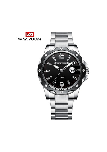 Skycity Kuvars Kol Saati - İthal Hareket, Derin Su Geçirmezliği, Delikli Kadran, Parlak Cam, Paslanmaz Çelik Kordon Ve Parlak Işımlı Fonksiyon Altın