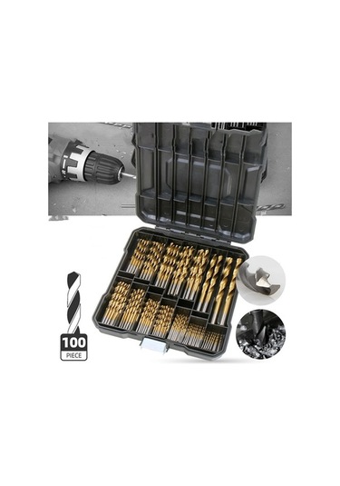 Pazly 99 Parça Hss Titanyum Kaplamalı Düz Saplı Burgu Matkap Seti - Ahşap/metal Delme Aksesuarlı, Saklama Kutusu İçerikli