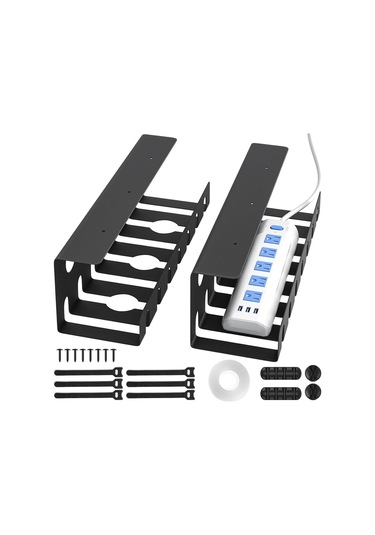 Suntek 2 Parça Tel Düzenleyici Kablo Tepsisi Masa Altı Boş
