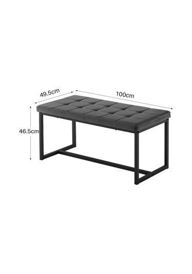 Silla Modern Metal Ayaklı Bench Beyaz - Siyah
