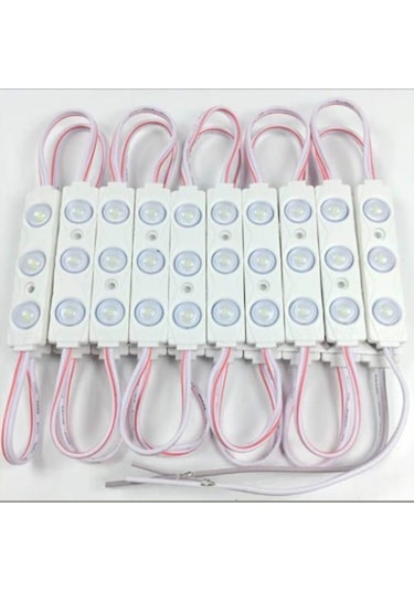 10 Adet Mercek Modul Led Beyaz Renk 1,5 W