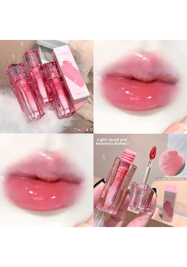 Su Parlatıcı Ayna Dudak Sır Nemlendirici Dolgun Dudaklar Renkli Bardağa 02 3ml Pembe