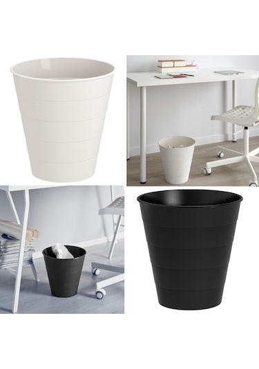 2 Adet Plastik Çöp Kutusu 10 Litre Ofis Çöp Kovası Ikea Kova Set