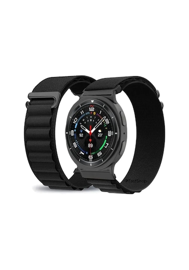 Samsung Uyumlu Galaxy Watch 8 40mm 44mm Classic 46mm Alpine Loop Kumaş Kancalı Kordon