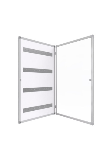 40x55 Cm 40'li Anahtar İnce Alüminyum Kapaklı Dolap-pan349 Gri