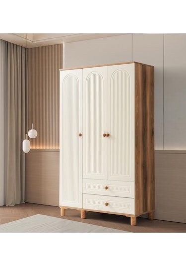 Bohem Mdf 3 Kapılı Dolap-ekru