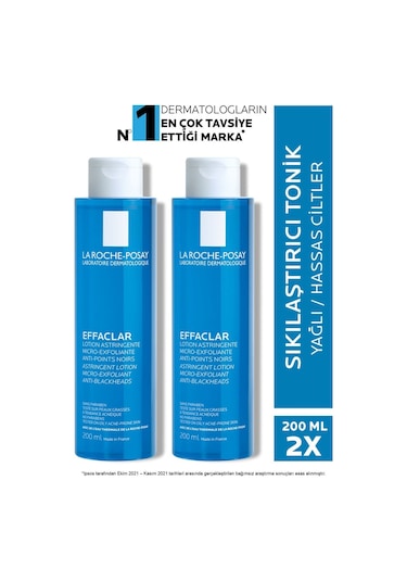 La Roche Posay Effaclar Akneye Eğilim Gösteren Ciltler Gözenek Sıkılaştırıcı Tonik 2 x 200 ML