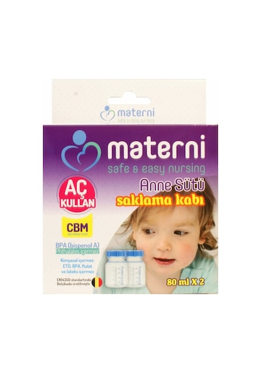 Materni Biberon Süt Saklama Kabı 2 x 80 ML