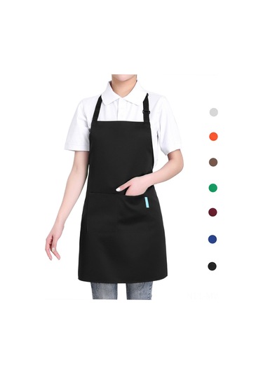 Moveevo "esonmus Unisex Önlük - Ayarlanabilir Boyun Askılı, 2 Cep, Mutfak Ve Servis İçin" Siyah
