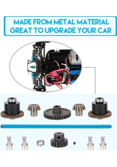 Pazly Wltoys 1/18 Rc Araba Metal Diferansiyel Seti - Yüksek Performanslı 38t/17t Dişli İle A949/a959 Modelleri İçin, Optimize Edilmiş Versiyon
