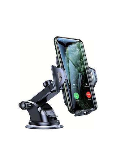 Primepickings Black- Araç Telefon Tutucu Uzun Kollu Emniyetli Telefon Tutucu Sabitleme Aparatı