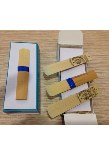 5 Adet Tekli Rigotti Mavi Kuşak 1.5 Numara Klarnet Kamışı-5 Adet