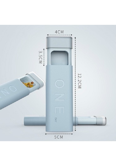Sones Taşınabilir Mini Dağıtım Hap Kutusu Hap Saklamak İçin Mühürlü Kutu Fildişi Beyazı