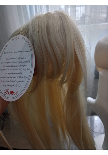 Naturel Peruk Karamel Tepelık Takcık Dore Sarı