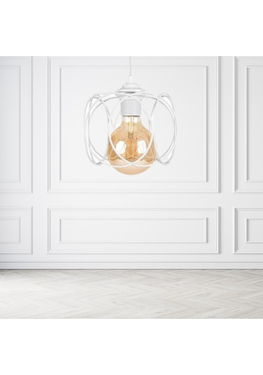 Evo Otantik Beyaz Metal Avize Hol Giriş Sarkıt Beyaz