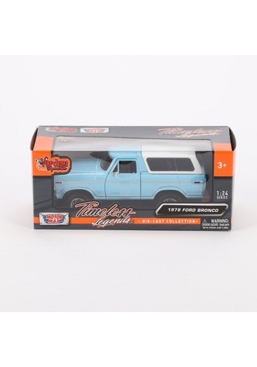Motormax 1:24 1978 Ford Bronco Diecast Model Araba Mavi